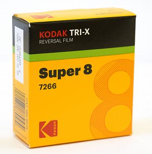 Kodak Tri-X, 200D/160T, 7266, 8mm x 15m, Perf. 1R B&W, CAT 188 9575