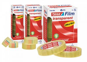 Tesa Film, transparent, 19 mm x 33 m Inhalt: 8 Rollen in Office-Box