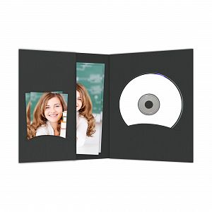 Portrait und Passmappen für CD oder DVD schwarz 100 Stück
