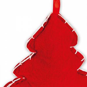 Zep Weihnachtsanhänger rot mit Sterne "Tanne/Baum" für 1 Passfoto 3,5x4,5cm, KC12