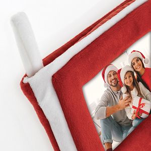 Zep Weihnachtssocke, rot mit Schneemann, für 1 Foto 10x15cm - Außengröße 26x3x46cm, TT26