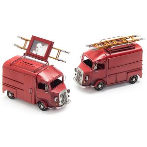 KPH Spezialrahmen "Kastenwagen" rot 20x10x12cm Rahmen und Spardose (1729)