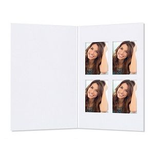 Polaroidmappen 31x42mm, 100 Stück, weiß matt, geklebt