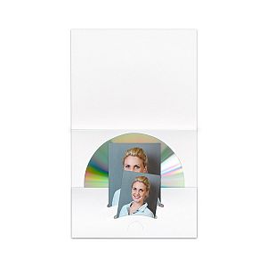 CD - Mappen "Kombi" weiß matt 100 Stück 