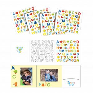 Mappen für Kinderfotografie "ABC" 25 Stück 2x 13x18 Bilder und Einsteckfach für Sticker etc.