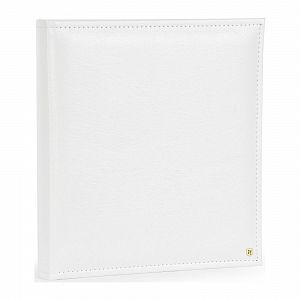 Henzo Buchalbum "Lonzo" 28x30,5cm weiß 1107102, 70 weiße Seiten, hochwertige Lederoptik