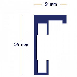 Henzo Alurahmen "Manhattan", 30x40cm, stahl, Leiste 9mm, mit Schrägschnittpassepartout (8140518)