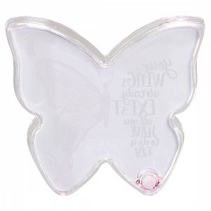 Hama "Butterfly" Acrylrahmen mit Glitzer, gefüllt mit Wasser und pinken Schmetterlingen, 00175819