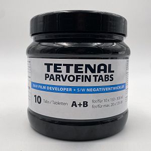 Tetenal Parvofin Tabs S/W-Entwickler Negativfilm 10 Tabs Teil A, 10 Tabs Teil B, 105500