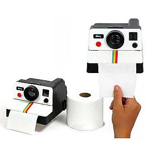 Polaroll Retro Kamera Toilettenpapier Wand Halter Papierspender aus Kunststoff