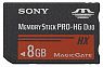 Sony Memory Stick Pro HG Duo HX 8 GB Schreiben 50MB/sec, Lesen 50MB/sec.