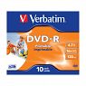 Verbatim DVD-R 4,7GB 16x Speed, 10er Pack printable  43521