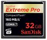 SanDisk Compact Flash Extreme Pro CF 32GB "neu" Schreiben/Lesen bis zu 160MB/sec