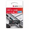 AgfaPhoto USB-Stick 64 GB, USB 3.0 schwarz Lesen 55MB/sec, Schreiben 20MB/sec