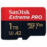 SanDisk Extreme Pro micro SDXC 1 TB 200MB/s UHS-1, U3, V30, A2, C10, inkl. SD-Adapter