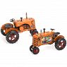 KPH Spezialrahmen "Traktor" orange 26x18x15cm mit Blümchen, 1619