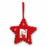 Zep Weihnachtsanhänger rot mit weißen Sterne "Stern" für 1 Passfoto 3,5x4,5cm, KC10