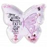 Hama "Butterfly" Acrylrahmen mit Glitzer, gefüllt mit Wasser und pinken Schmetterlingen, 00175819